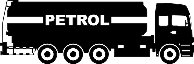 Benzine Tankwagen Pictogram in Vlakke Stijl Vector Illustratie