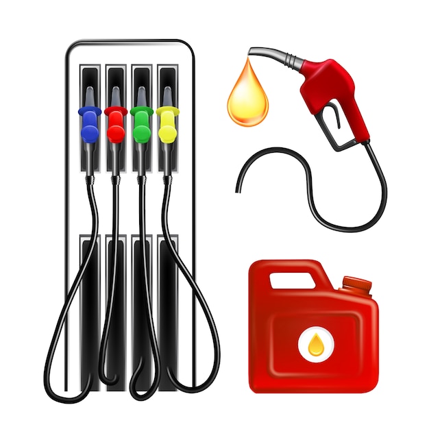 Benzinestationgereedschap, slang en bus