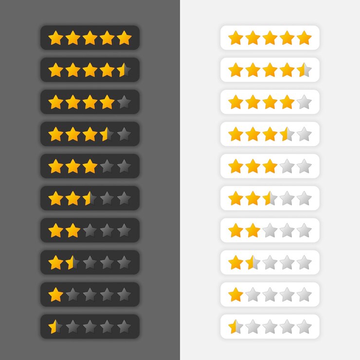 Vector beoordeling beoordelingspictogram in vlakke stijl klantfeedback vectorillustratie op geïsoleerde achtergrond enquête evaluatie teken bedrijfsconcept