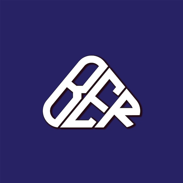 Vettore design creativo del logo della lettera ber con grafica vettoriale logo ber semplice e moderno ber lussuoso alfa