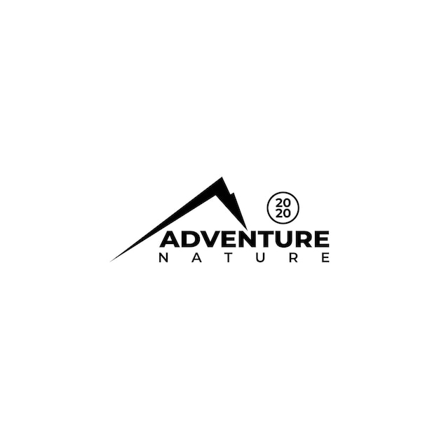 Vector berg avontuur expeditie outdoor logo ontwerp