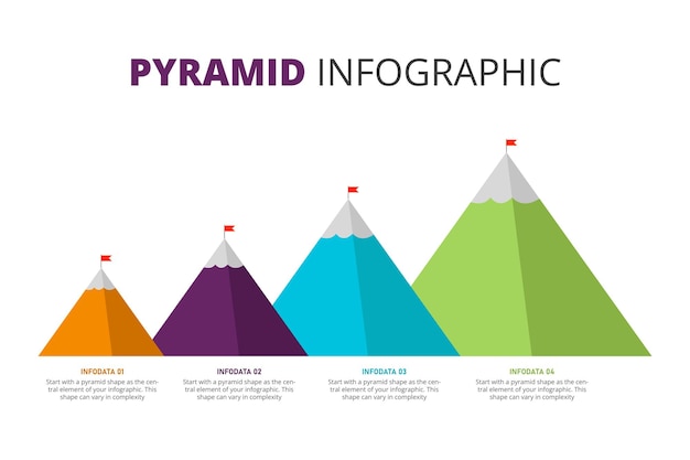 Berg infographic sjabloon vectorillustratie