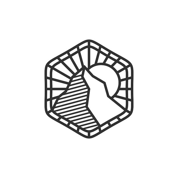 Berg logo ontwerpsjabloon