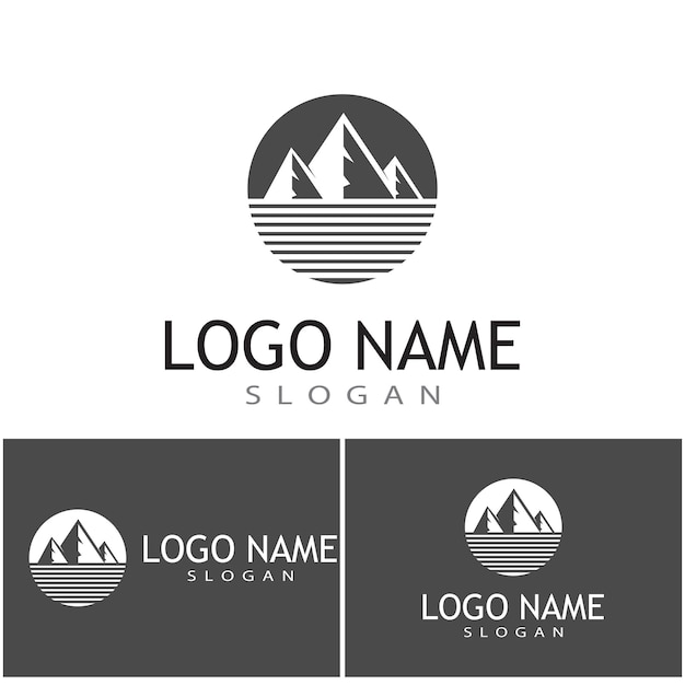 Berg pictogram logo sjabloon vector illustratie ontwerp