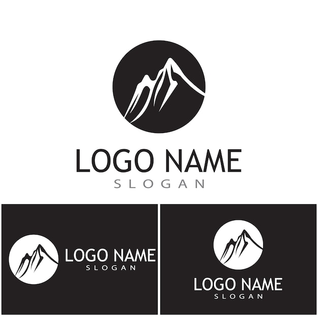 Berg pictogram logo sjabloon vector illustratie ontwerp