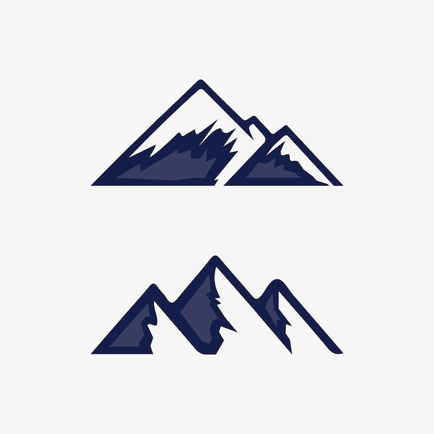 Berg pictogram Logo sjabloon Vector illustratie ontwerp