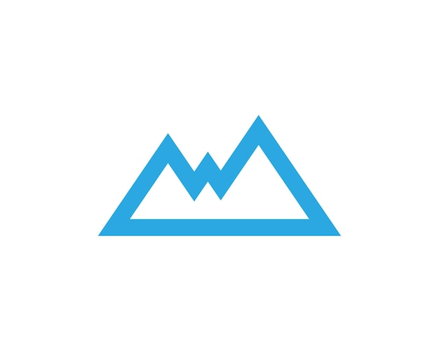 Berg pictogram Logo sjabloon Vector