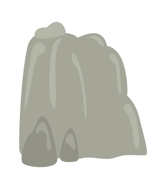 Bergen plat pictogram Hoge rots Stenen Tropisch landschap