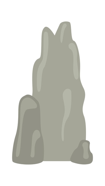 Bergen plat pictogram Hoge rots Stenen Tropisch landschap