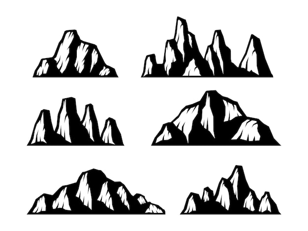 Vector bergen silhouet collectie