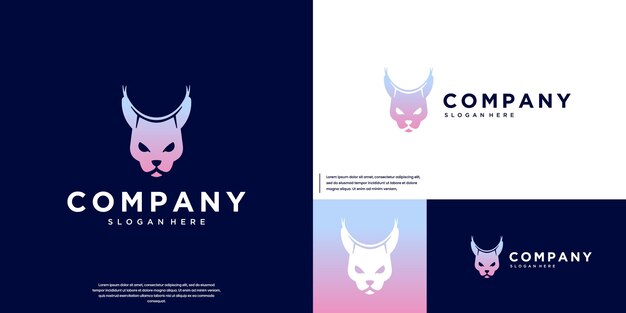 bergkat logo lynx jager grafisch ontwerp illustratie