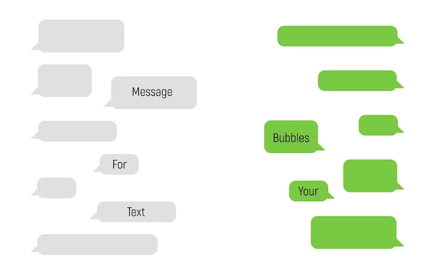 Bericht bubbels Chat Tekstballonnen Berichten Bubbels Vector illustratie