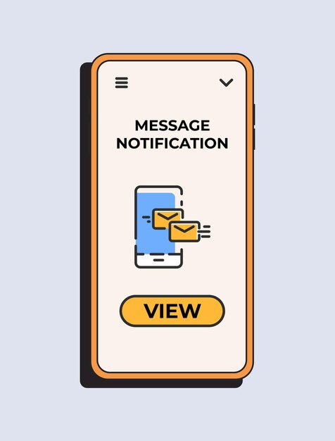 Berichtmelding Mailservice-app Nieuwe e-mail nieuw berichtpictogram Social media chat melding communicatie Meldingsvakken Sjabloon Vector illustratie concept