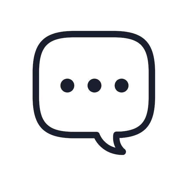 Berichtpictogram omtrekstijl UI UX-ontwerpelement