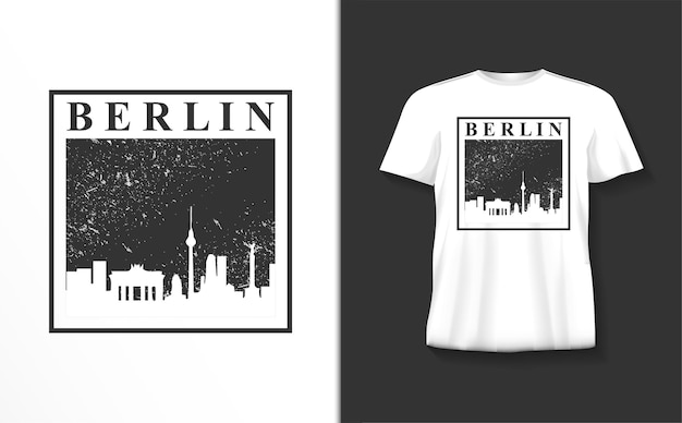 Berlijn typografie tshirt