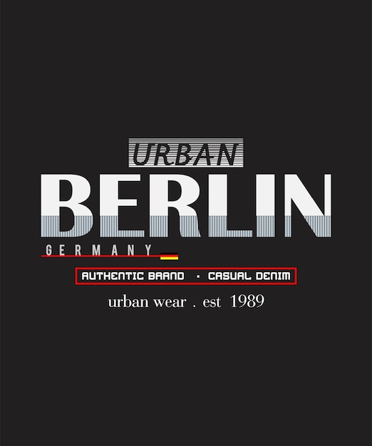 Berlin typography t- shirt design print