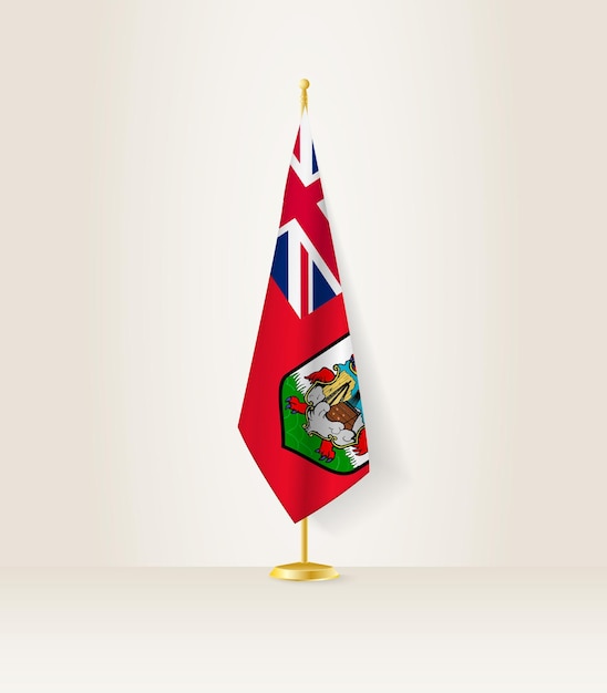 Bermuda flag on a flag stand