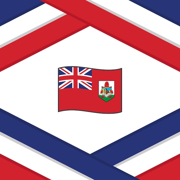 Bermuda vlag abstracte achtergrond ontwerpsjabloon bermuda onafhankelijkheidsdag banner social media post bermuda sjabloon