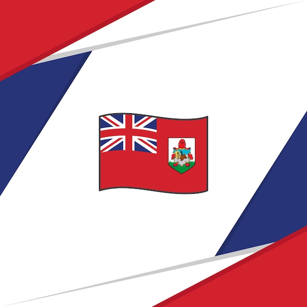 Bermuda Vlag Abstracte Achtergrond Ontwerpsjabloon Bermuda Onafhankelijkheidsdag Banner Social Media Post Bermuda