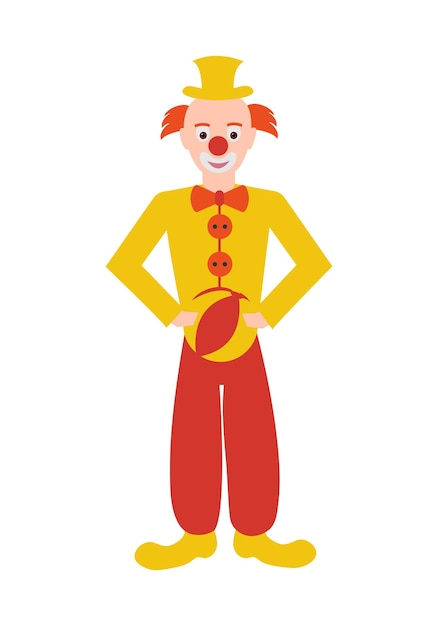 Vector beroep clown. geïsoleerd op een witte achtergrond.