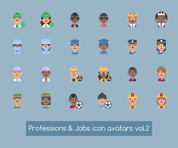 Beroepen pictogram avatars