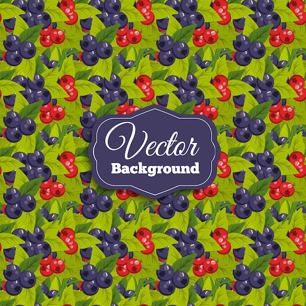 Vector berries pattern background