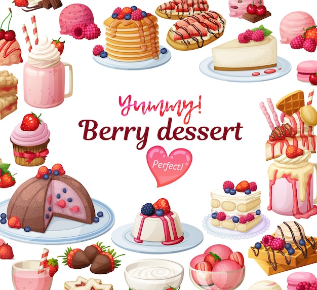 Berry desserts collection