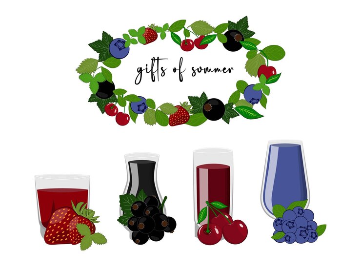 Vector berry mix