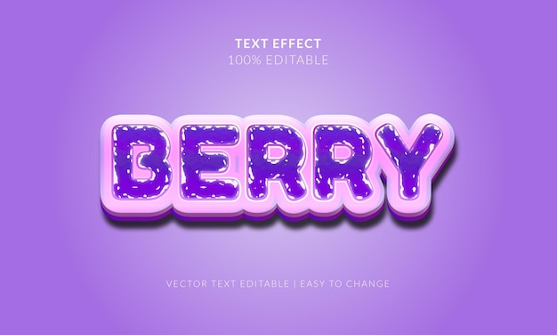 Berry text effect