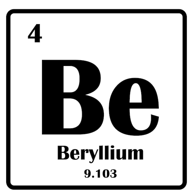 Vector beryllium element icon vector illustration template symbol