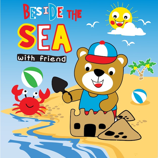 beside the sea animal cartoon 