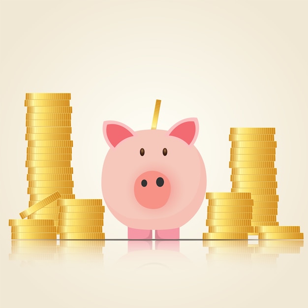 Bespaar geld concept.