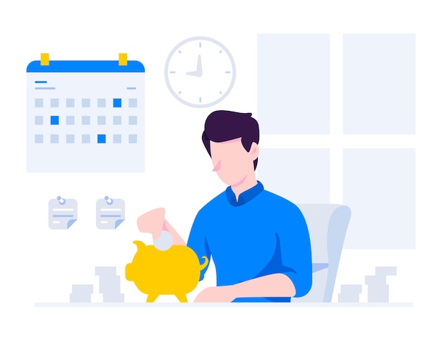 besparingen concept illustratie
