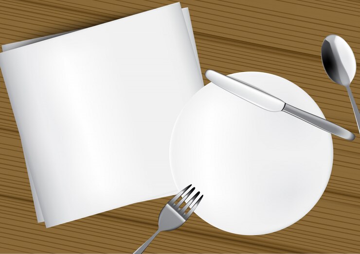 Vector bespotten realistische plaat of schotel