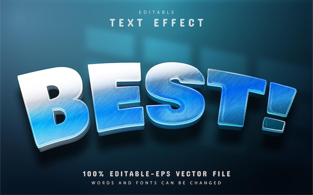 Vector best 3d text effect