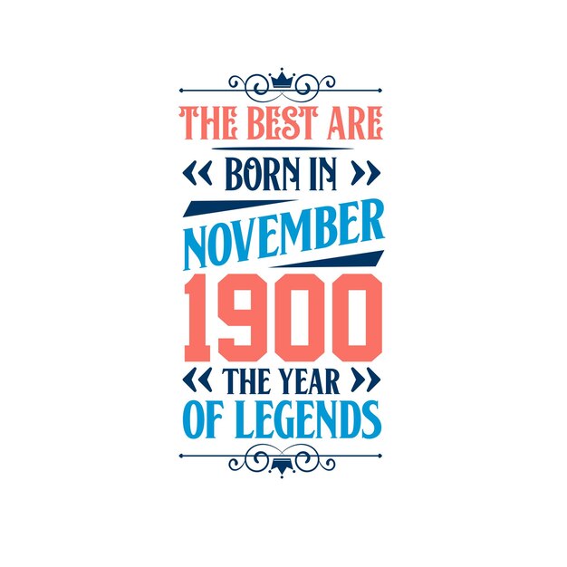 Best are born in November 1900 Born in November 1900 the legend Birthday