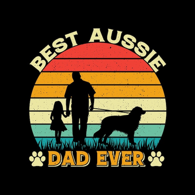 Best Aussie Dad Ever t-shirt design