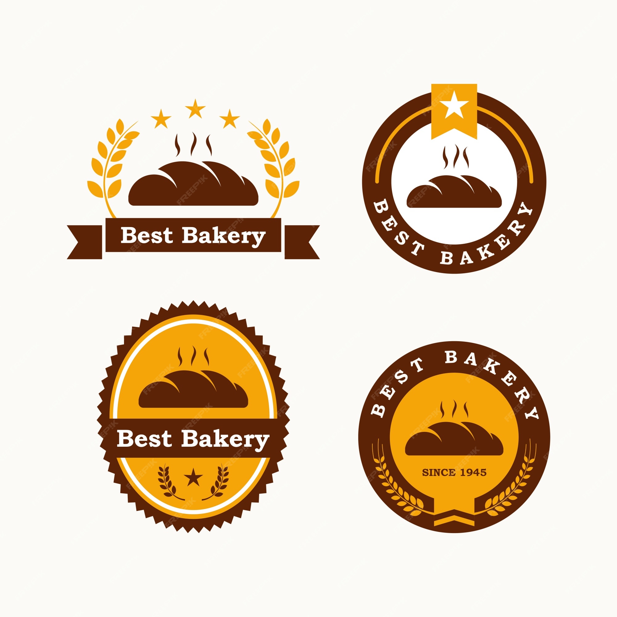 Premium Vector | Best bakery logo template