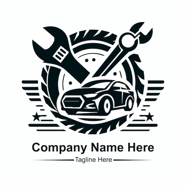 Логотип " Лучшие услуги по ремонту автомобилей " здесь