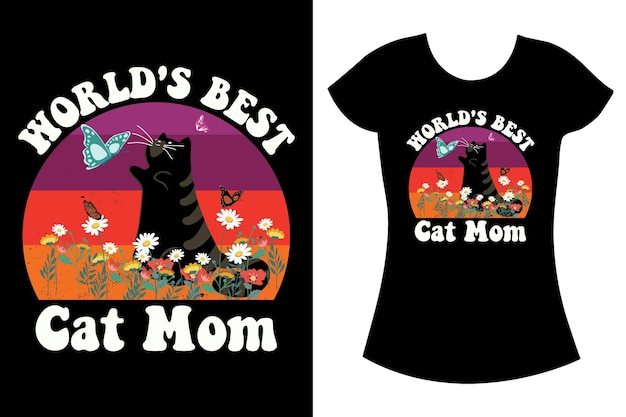 Vector best cat lover t shirt design cat vector svg shirt