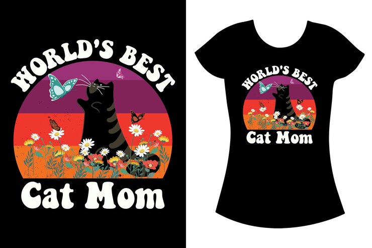 Вектор лучший дизайн футболки для любителей кошек cat vector svg shirt