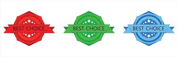 Best Choice Colorful Badge Logo RGB