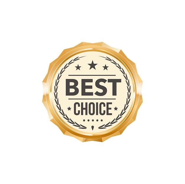 Best choice golden badge and glossy metal label