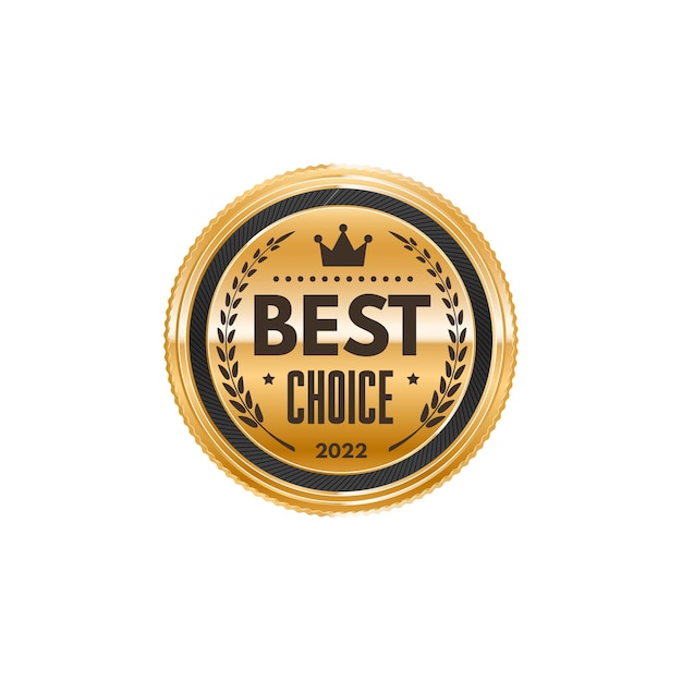 Best choice golden badge product promotion label