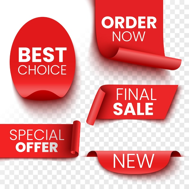 Best choice offer and big sale ribbons and banners