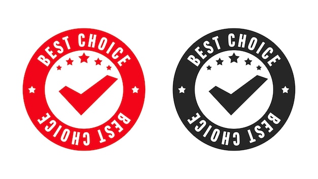 Vector best choice sale sticker red and black design