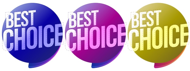 Best choice speech bubble sticker with stitch design