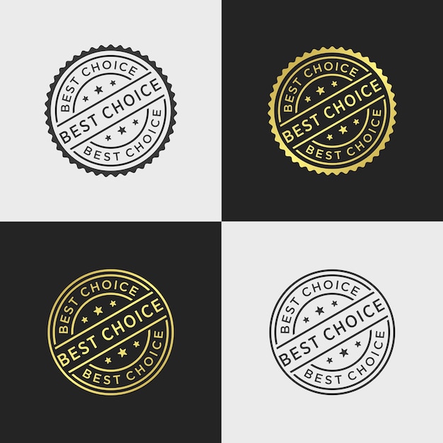 Vector best choice stamp vector template