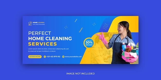 Vector best cleaning service company social media facebook cover photo time line and web banner template