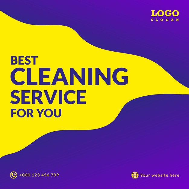 Best cleaning service social media and web banner design